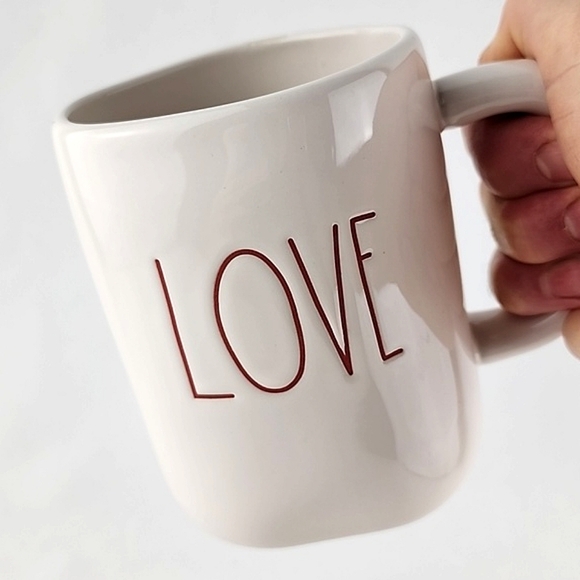 ⭐️2/ $50⭐️ Rae Dunn Artisan Collection White Coffee Tea Mug Large Letters  LOVE - Picture 6 of 11